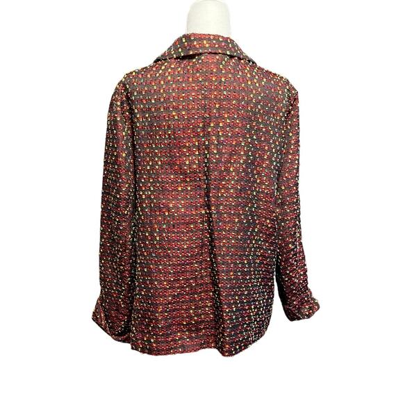 Dialogue Women's Button Front Jacket Blazer Shacket Coat Size XL - Picture 10 of 10